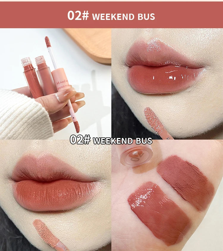 Double Lip Gloss Mirror And Matte